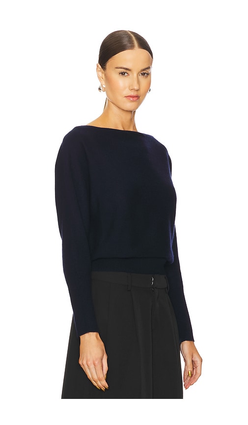 Shop W. Cashmere Mimi Off The Shoulder Sweater In 네이비