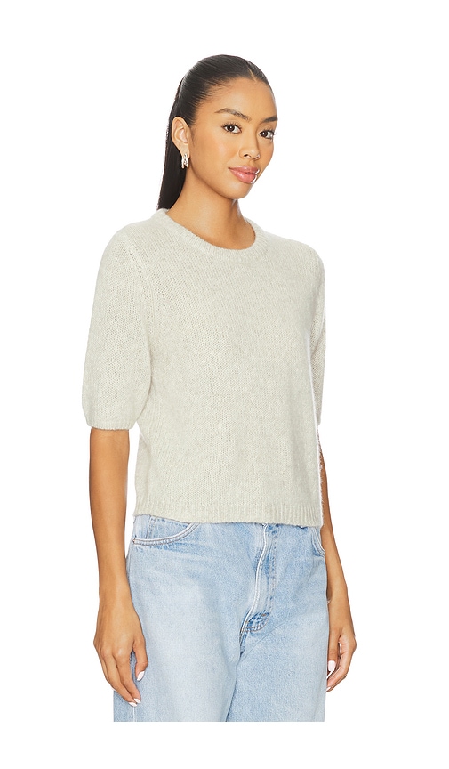 W. Cashmere Brenda Short Sleeve Pullover In White