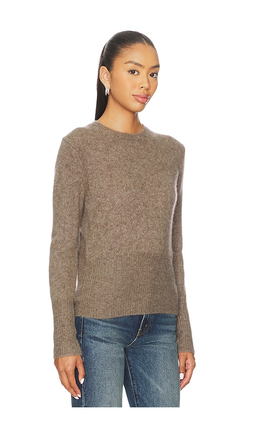 W. Cashmere Laurel Cinched Waist Sweater In Brown