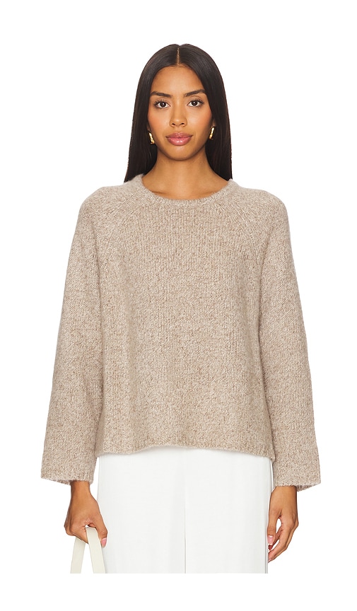 Shop W. Cashmere Sierra Crew Neck Sweater In Heather Brown