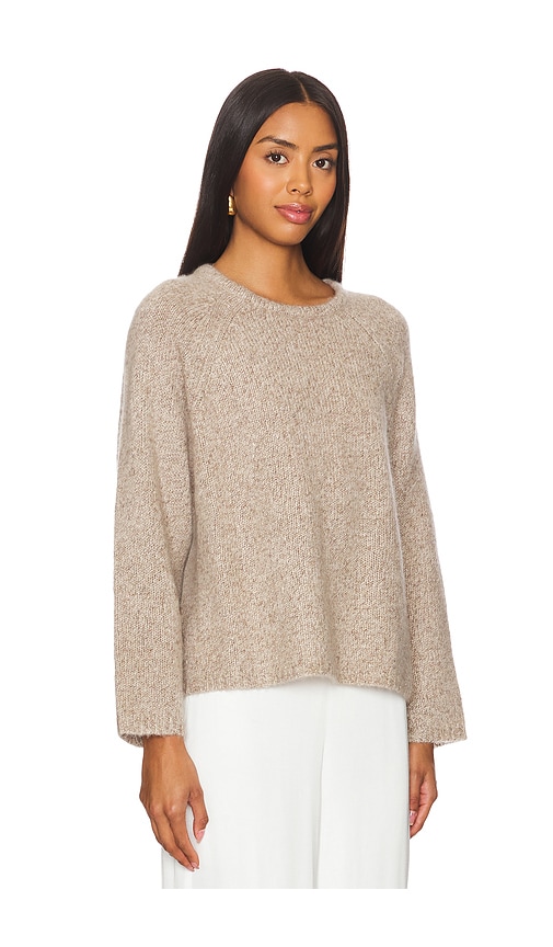 Shop W. Cashmere Sierra Crew Neck Sweater In Heather Brown