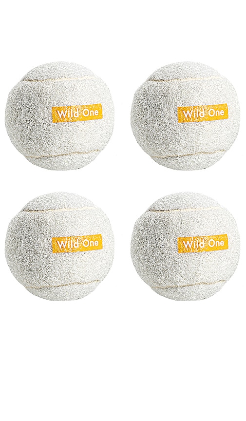 Wild One Tennis Balls Set Of 4 In White