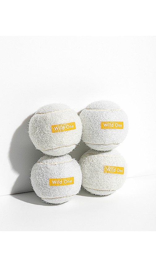 Wild One Tennis Balls Set Of 4 In White