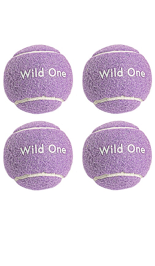 Wild One Tennis Balls Set Of 4 In Lavender
