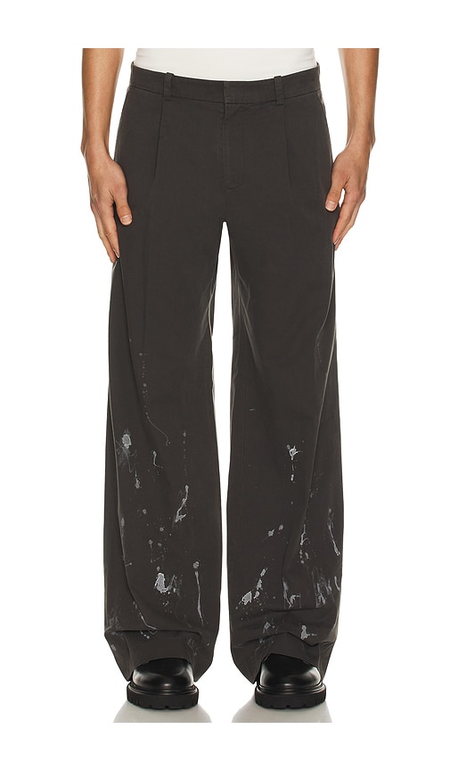 We11 Done Painted Trousers In Gray