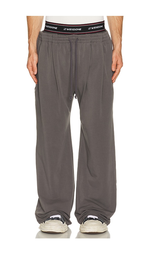 We11 Done Layered Tucked Sweatpants In Gray