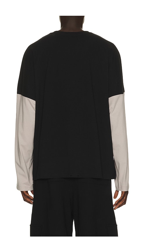 We11 Done Crayon Multi Logo Long-sleeved T-shirt In Black