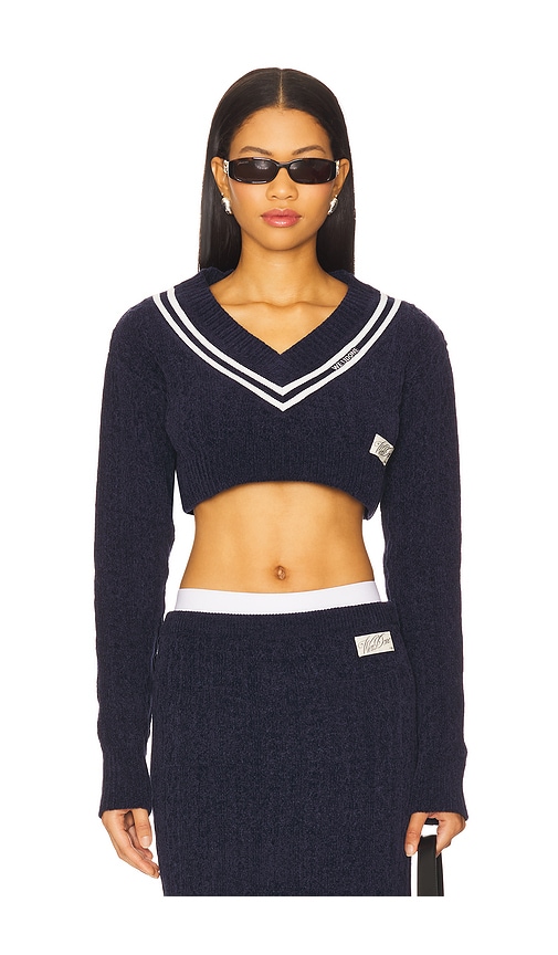 Cable Cropped Sweater in . - size L (also in M, S) - WE11DONE - Modalova