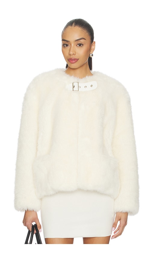 WE11DONE Faux Fur Belt Jacket