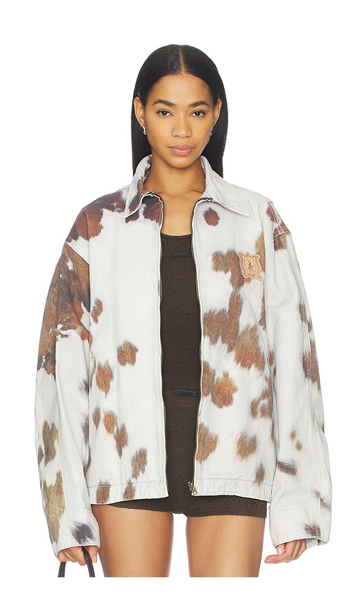 WE11DONE Cowhide Print Work Jacket