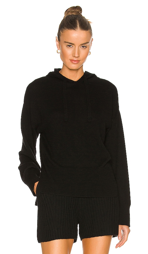 Weekend Stories Aubrianna Recycled Cashmere Hoodie in Black | REVOLVE