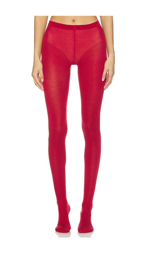 Wolford Merino Tights In Red