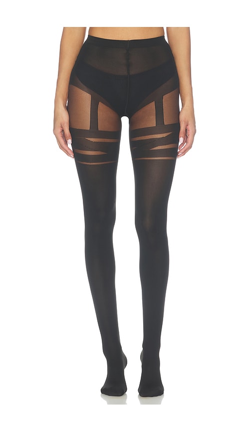 Wolford Infinite Wrap Tights In Black
