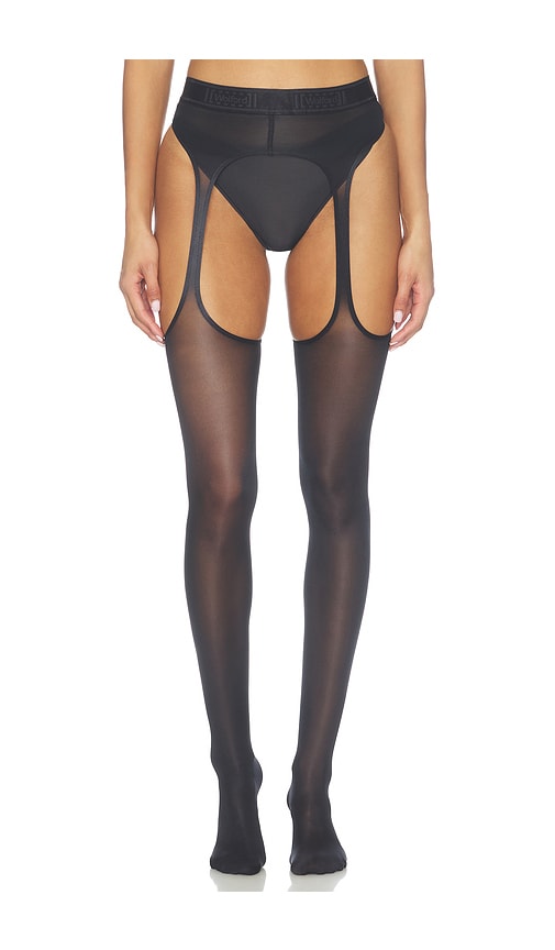 Wolford Suspender Tights In Black