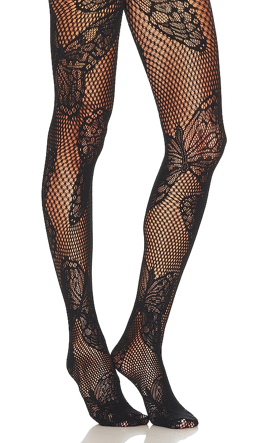 Wolford Butterfly Net Tights in Black