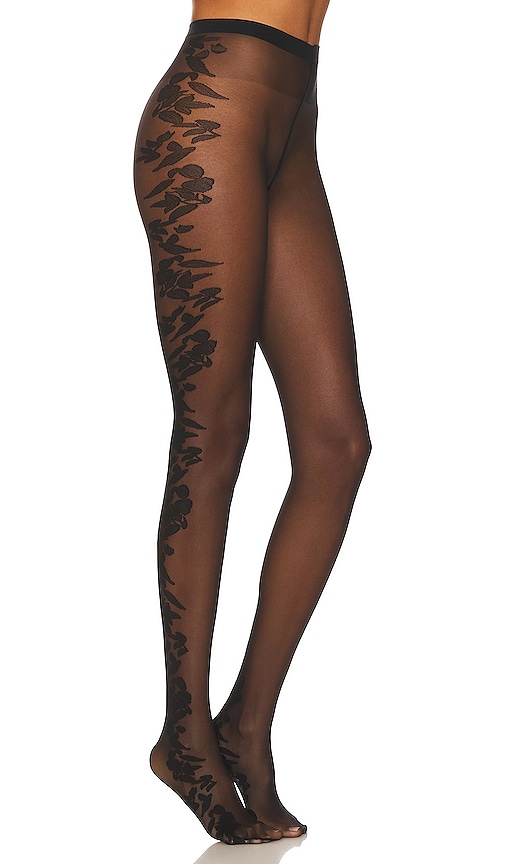 Wolford Individual 10 Back Seam Tights in Black