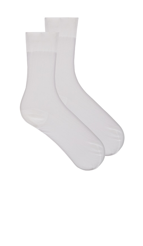 Shop Wolford Monofil Socks In 화이트