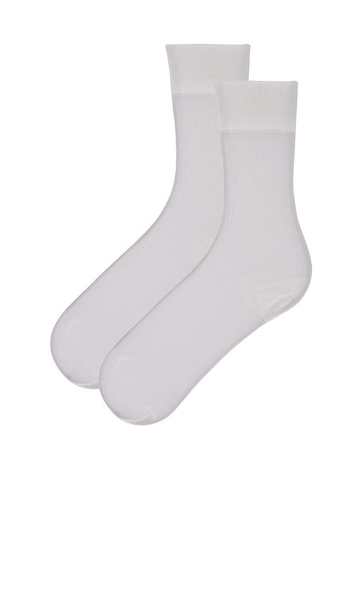 Shop Wolford Monofil Socks In 화이트