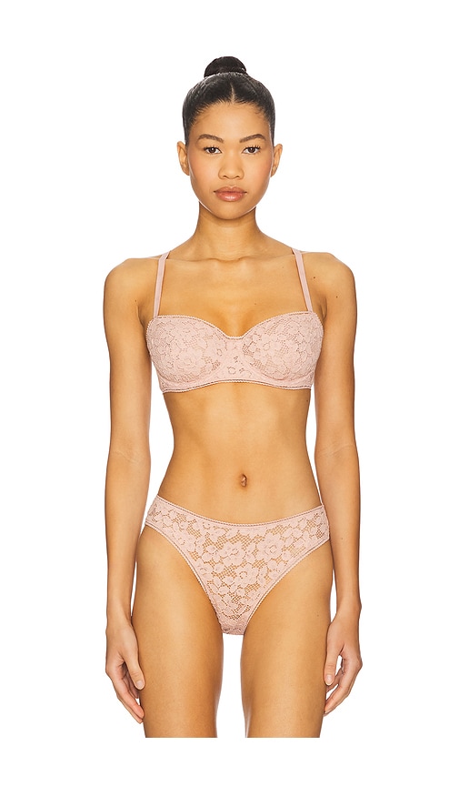 Lace Underwire Bandeau in Pink. - size 36C (also in 34C)