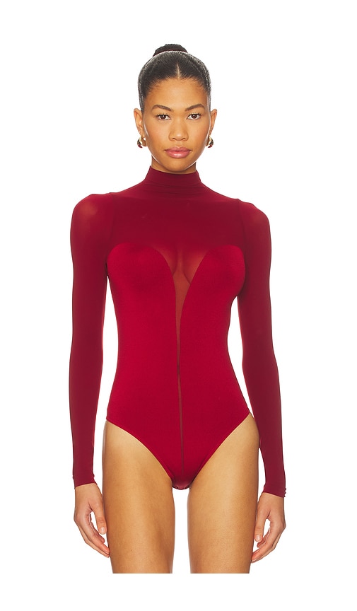 Wolford Bustier Bodysuit In Red