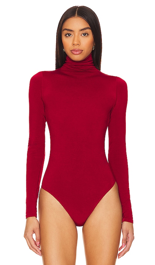 Shop Wolford Colorado Bodysuit In Red