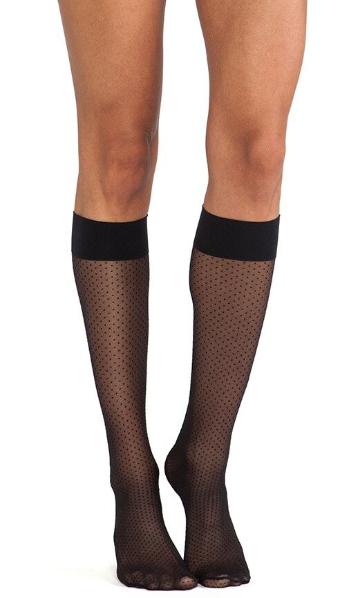 Wolford Sundot Knee Highs in Black Black REVOLVE