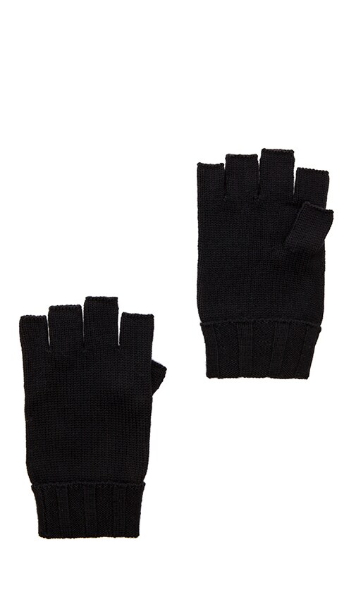 black cut off gloves