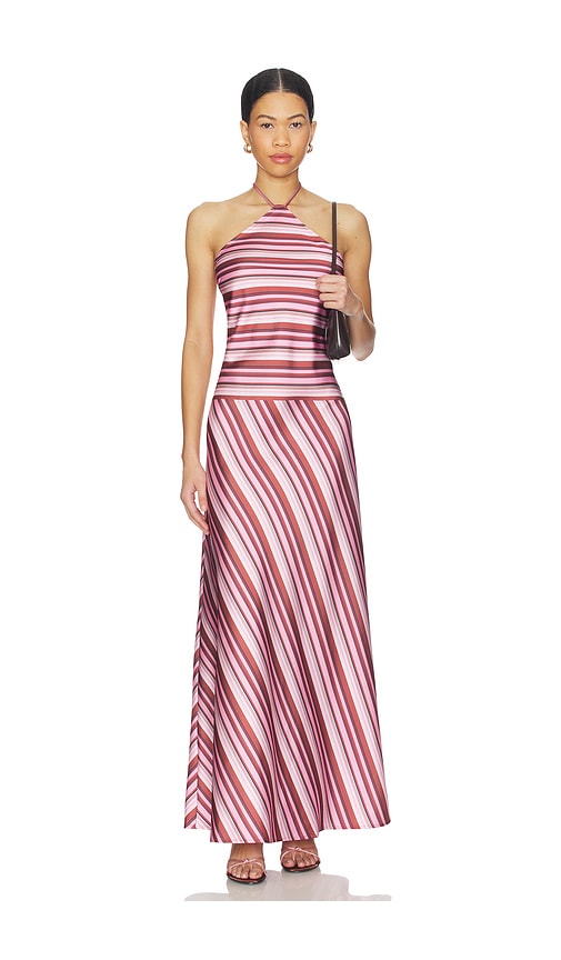 With Harper Lu Halter Maxi Dress in Pink. - size L (also in M, XL, XS)