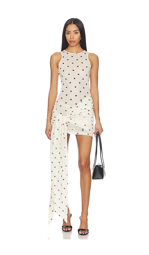 With Harper Lu Mesh Wrap Mini Dress