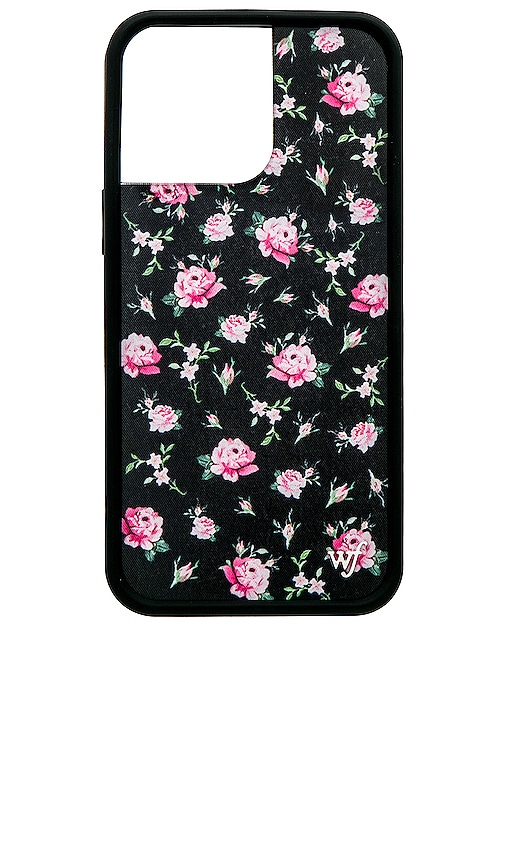 Wildflower Iphone 14 Pro Max Case in Black & Pink Floral