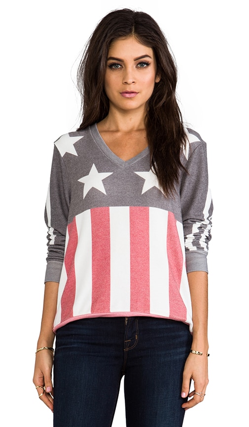Stars and Stripes Baggy Beach V-Neck