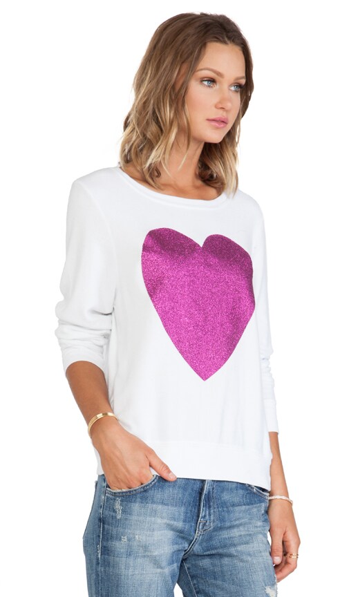 wildfox sparkle heart sweatshirt