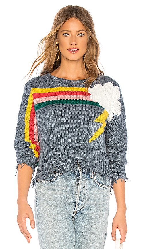 Wildfox Couture Rainbow Storm Sweater 