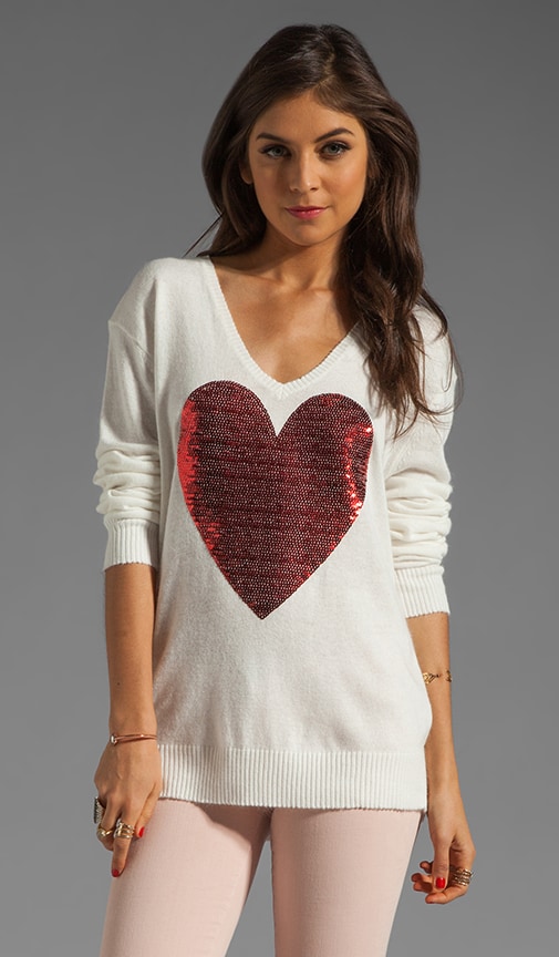 Wildfox on sale heart sweater