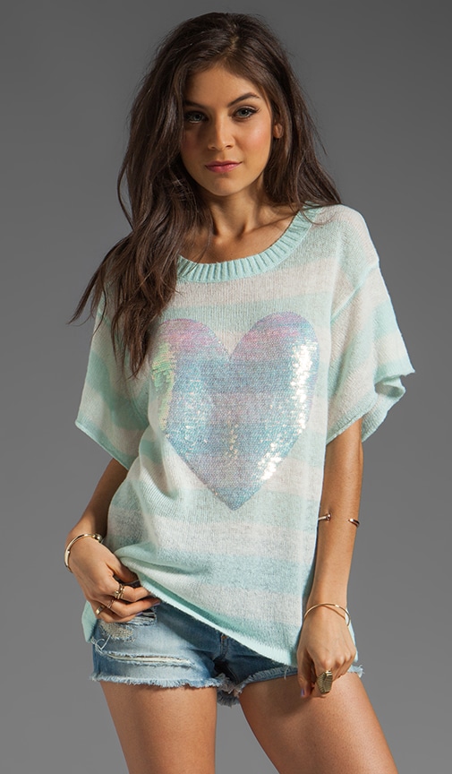 White Label Brigette's Heart Sequin Sweater