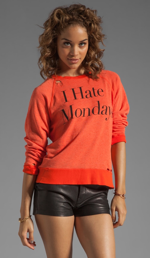 I Hate Mondays Destroyed Sweater