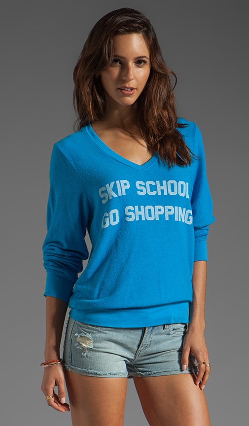 Skip School V Neck Baggy Beach Jumper