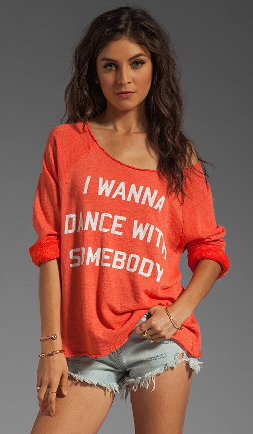 Dance with Somebody Off the Shoulder Sweatshirt