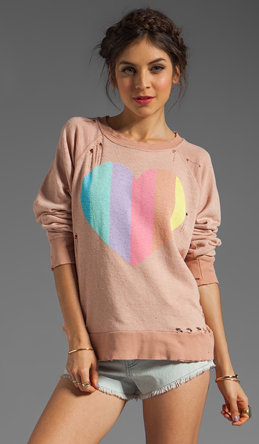 Prism Heart Destroyed Sweatshirt