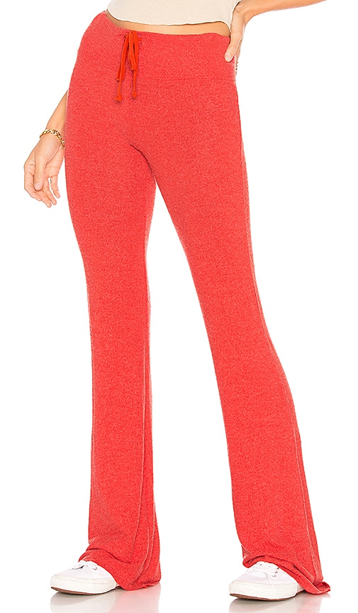 Wildfox Couture Vin Varsity Tennis Club Pant in Hot Lipstick
