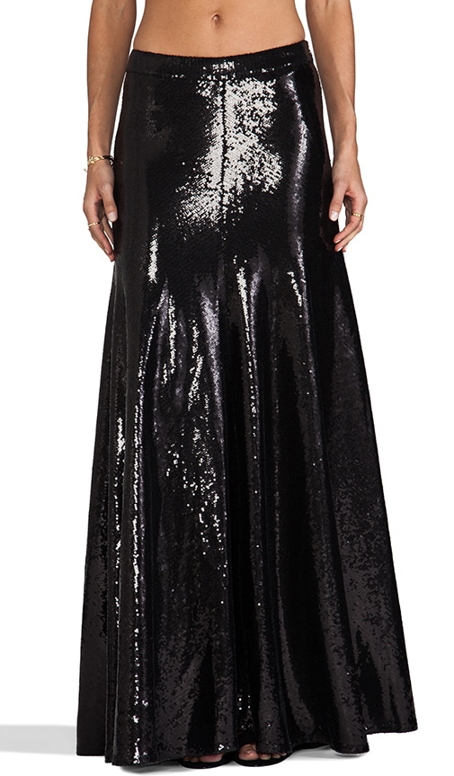 black sequin maxi