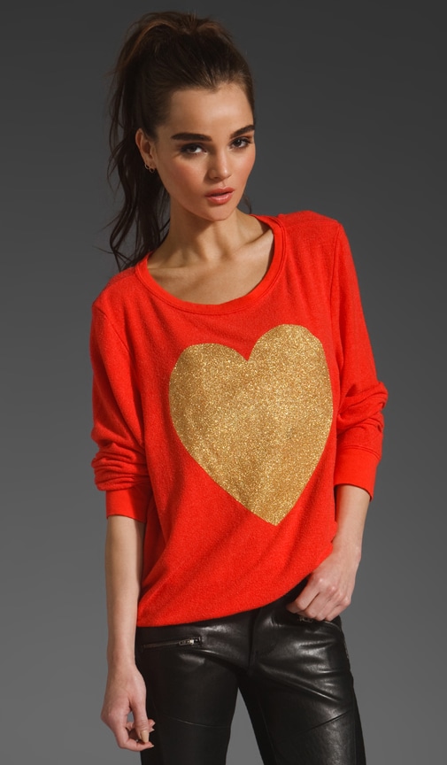 Wildfox heart sweatshirt sale