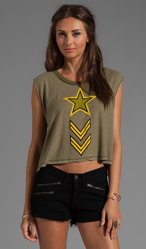 Jersey Soldier Boy Cut-Off Graphic Tee
