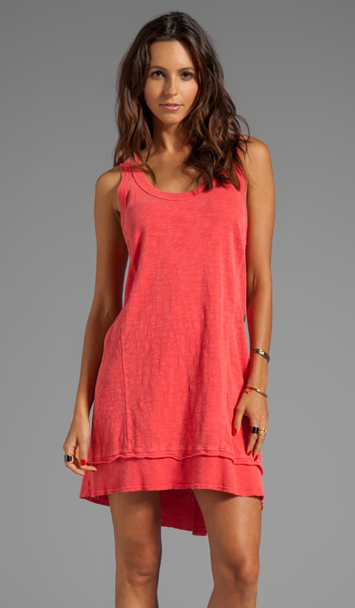 Slub Raw Mixed Tank Dress