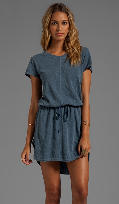 Slub Jersey Drawstring Dress