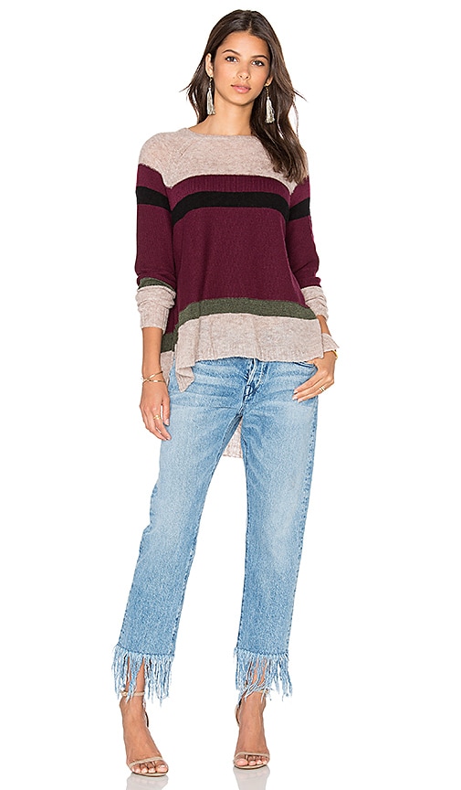 Blocked Stripe Shifted Sweater