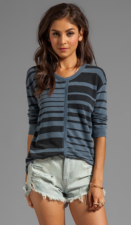 Fractured Stripe Shrunken Sweatshirt