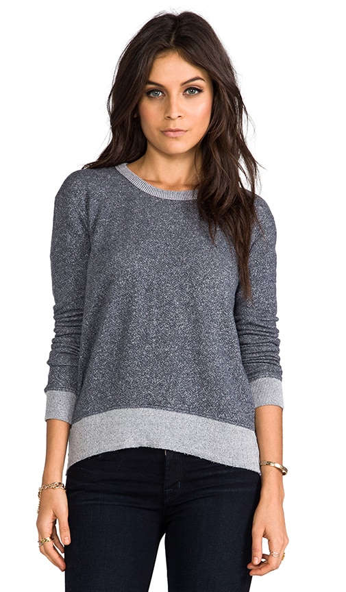 French Terry Shrunken Hi/Lo Sweatshirt