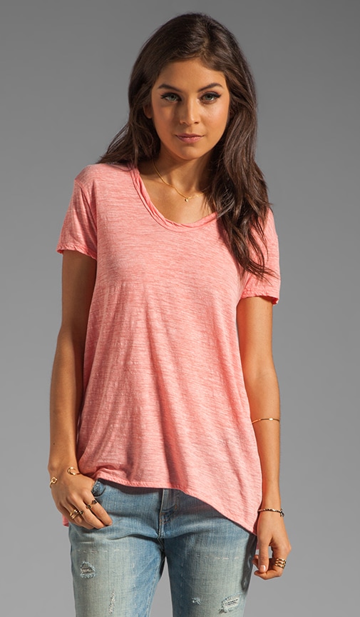 Heathered Slub Slouchy Boyfriend Tee