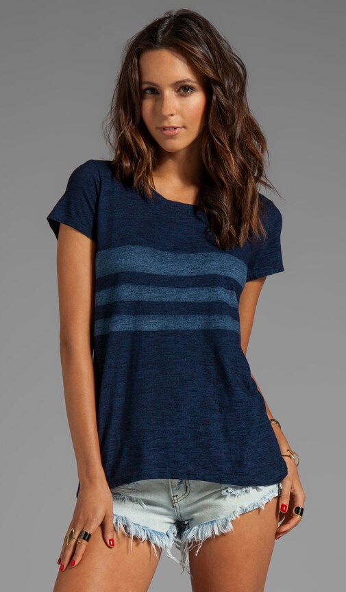 Striped Slub Slouchy Boyfriend Tee